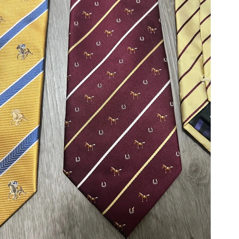 Nippon Derby Horse Racing Ties Lot 3 65th 77th‎ 84th Special Edition Equestrian
